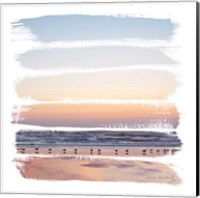 Framed 'Sunset Stripes I' border=