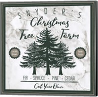 Framed 'Taupe Christmas Sign I' border=