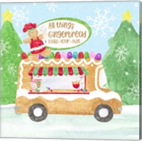 Framed 'Food Cart Christmas I Gingerbread' border=