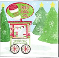 Framed 'Food Cart Christmas II Jingle Java' border=