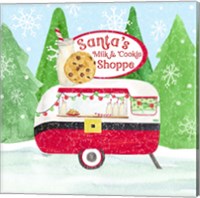 Framed 'Food Cart Christmas IV Santas Milk and Cookies' border=