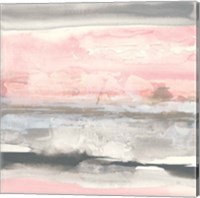 Framed 'Charcoal and Blush II' border=