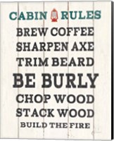 Framed 'Cabin Life V Neutral' border=