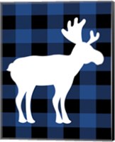 Framed 'Plaid Moose' border=