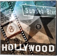 Framed 'Sunset Blvd' border=