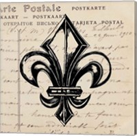 Framed 'Fleur De Lis I' border=