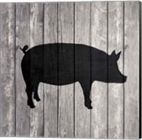 Framed 'Barn Pig' border=