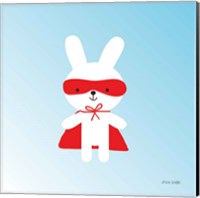 Framed 'Rabbit Super Hero' border=