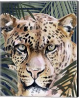 Framed 'Jungle Cat II' border=