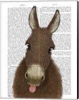 Framed Funny Farm Donkey 1 Book Print