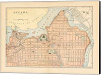 Framed Map of Ottawa