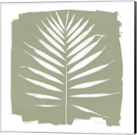 Framed 'Nature by the Lake - Frond IV Warm Sq' border=