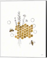 Framed 'Bees and Botanicals IV' border=