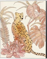 Framed 'Blush Cheetah III' border=