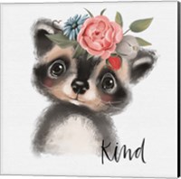 Framed 'Kind Raccoon' border=