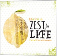 Framed 'Zest for Life' border=