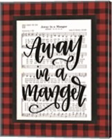 Framed 'Away in a Manger' border=