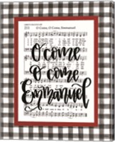 Framed 'O Come Emmanuel' border=