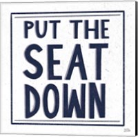 Framed 'Put the Seat Down Navy' border=