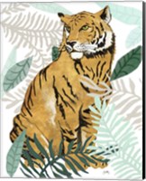 Framed 'Jungle Tiger II' border=