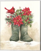 Framed 'Christmas Lodge Boots' border=