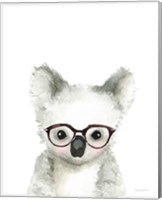 Framed 'Koala in Glasses' border=