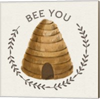 Framed 'Bee Hive IV-Bee You' border=