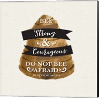 Framed 'Bee Hive Sentiment I-Strong' border=