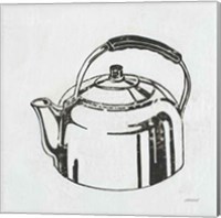 Framed 'Retro Tea Kettle' border=