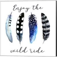 Framed 'Enjoy the Wild Ride' border=