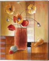 Framed 'Afternoon Poppy Still Life I' border=