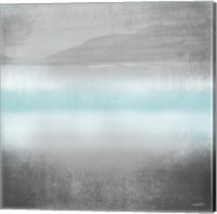 Framed 'Foggy Loon Lake I' border=