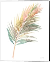 Framed 'Boho Tropical Leaf III on White' border=