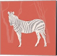 Framed 'Plains Zebra II' border=