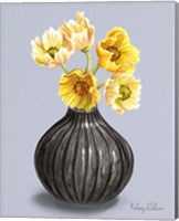 Framed 'Poppies in Vase I' border=