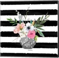 Framed 'Floral Stripes' border=