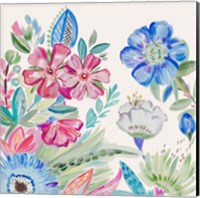 Framed 'Spring Flower Garden III' border=