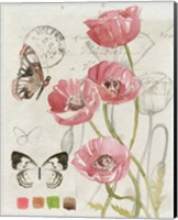 Framed 'Field Notes Florals I' border=