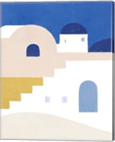 Framed 'Simple Santorini I' border=