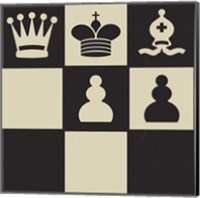 Framed 'Chess Puzzle I' border=