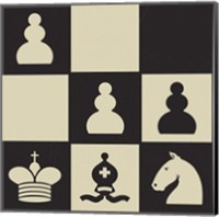 Framed 'Chess Puzzle III' border=