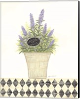 Framed 'Lavender Serenity' border=