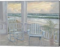 Framed 'Coastal Porch II' border=