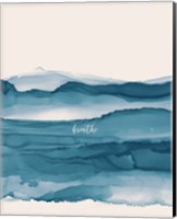 Framed 'Coastal Ink I Eventide Crop I Breathe' border=