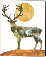 Framed 'Forest Deer' border=