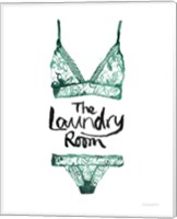 Framed 'Lingerie Laundry II' border=