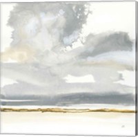 Framed 'Cumulus Gray II' border=