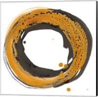 Framed 'Amber Enso I' border=