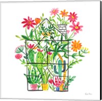 Framed 'Greenhouse Blooming III' border=