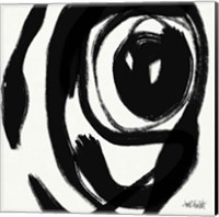 Framed 'Black and White Abstract I' border=